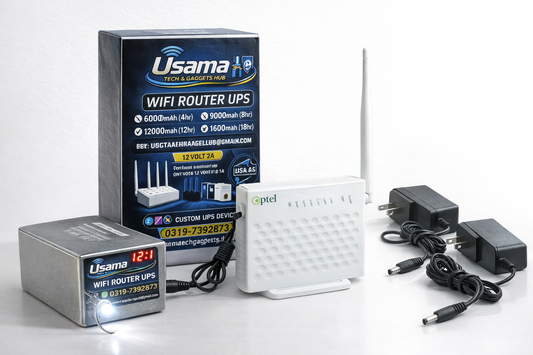 Mini UPS Power Bank for WiFi Router – 9000mAh (9V / 12V)