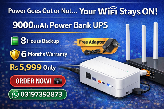Mini UPS Power Bank for WiFi Router – 9000mAh (9V / 12V)